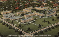 New dormitories and the Mess Hall at A&M College Postcard