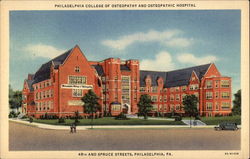 Philadelphia College of Osteopathy and Osteopathic Hospital Postcard