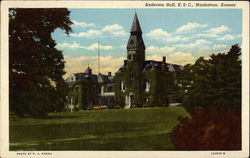 Anderson Hall, K. S. C Manhattan, KS Postcard Postcard