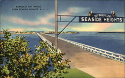 Barnegat Bay Bridge From Seaside Heights, N.J New Jersey Postcard Postcard