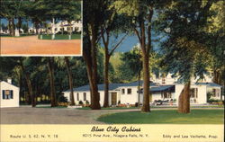 Blue City Cabins Postcard