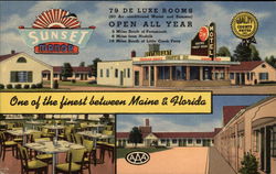 Sunset Manor Motel & Restaurant - One of the finest between Maine & Florida Portsmouth, VA Postcard Postcard