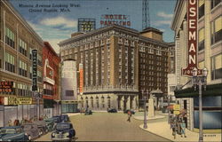 Monroe Avenue Looking West Postcard