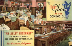 Meet Gloria at the Domino Club - An Alley Hideaway Postcard