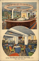 New Circle bar and cocktail lounge, Hotel Governor Clinton New York, NY Postcard Postcard