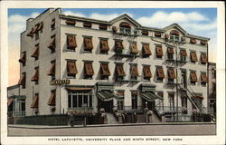 Hotel Lafayette, University Place & Ninth Street Postcard