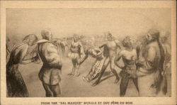 From the "Bal Masque" Murals by Guy Pene Du Bois Art Postcard Postcard