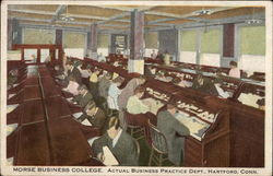 Morse Business College, actual Business Practice Dept Hartford, CT Postcard Postcard