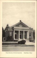 First Church of Christ Scientist Needham, MA Postcard Postcard