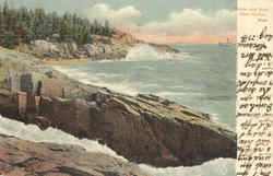 Rocks And Surf Seal Harbor, ME Postcard Postcard