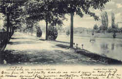 Lake Scene, City Park Postcard