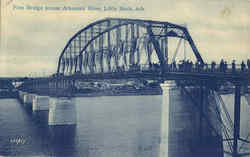 Free Bridge Across Arkansas River Postcard