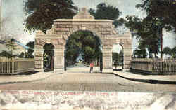 Entrance To Bay View & N.Y. Bay Cemeteries Postcard