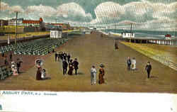 Boardwalk Asbury Park, NJ Postcard Postcard