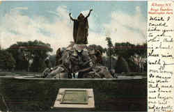 Kings Fountain , Washington Park Albany, NY Postcard Postcard