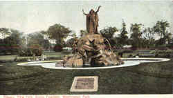 Kinas Fountain, Washington Park Albany, NY Postcard Postcard