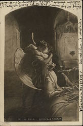 Angel Kissing a Woman Postcard