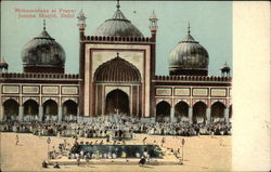 Muhamedans at Prayer, Jumma Muajid Postcard