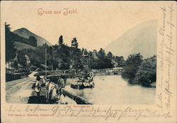 Gruss aus Ischl. Der Kreuzstein Postcard