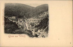 Aerial View of Town Postcard