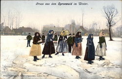 Winter in The Spreewald Germany Postcard Postcard