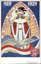 Saint Wenceslaus, Do Not Let Us or Our Descendents Perish! Postcard