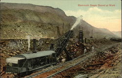 Mammoth Steam Shovel at Work - Panama Canal Postcard Postcard