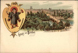 View of Munich Germany Postcard Postcard