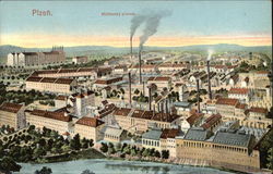 View of Town and Brewery Plzen, Czech Republic Eastern Europe Postcard Postcard