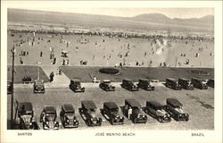 José Menino Beach, Santos, Brazil Postcard Postcard