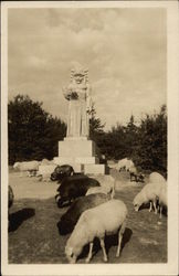 Statue dedicated to God Radegast Czech Republic Eastern Europe Postcard Postcard