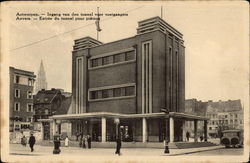 Antwerpen - Ingang van den tunnel voor voetgangers / Anvers - Entrée du tunnel pour piétons Belgium Benelux Countries Postcard Postcard