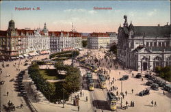 Bahnhofsplatz Frankfurt, Germany Postcard Postcard