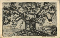 Belgian Royal Family - Family Tree Royalty Postcard Postcard