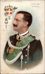 King of Italy - Victor Emmanuel III Royalty Postcard Postcard