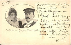 Princess Stephanie of Belgium and husband Count Elemer Lonyay Royalty Postcard Postcard