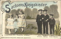 The King's Children - von Sachsen, Saxony Postcard