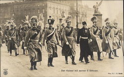 Kaiser Wilhelm II and His Six Sons Postcard