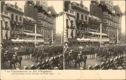 Coronation King of England - showing Lord KItchener and Other Officers Postcard