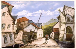 Grad Aus Dem Winzerhaus Komm Ich Heraus Germany Postcard Postcard