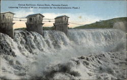 Gatun Spillway, Gatun Dam, Panama Canal Postcard