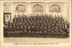 City Male Singing Club - Tramway in Vienna Austria Postcard Postcard