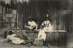 Four Somalis in a village Postcard