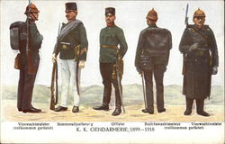 Austrian military (1899 to 1918) various ranks Postcard