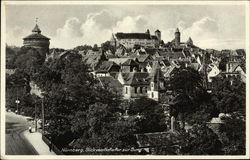 Nürnberg. Blick vom Hallertor zur Burg Postcard