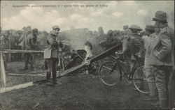 Enemy Plane Shot Down near Udine - April 7th, 1916 World War I Postcard Postcard