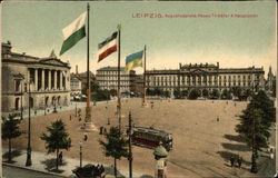 Augustusplatz, Neues Theater & Hauptpost Leipzig, Germany Postcard Postcard