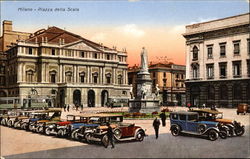 Piazza della Scala Milano, Italy Postcard Postcard