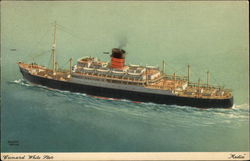 Cunard White Star - "Media" Cruise Ships Postcard Postcard