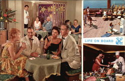 Life on Board Cruise Ships Postcard Postcard